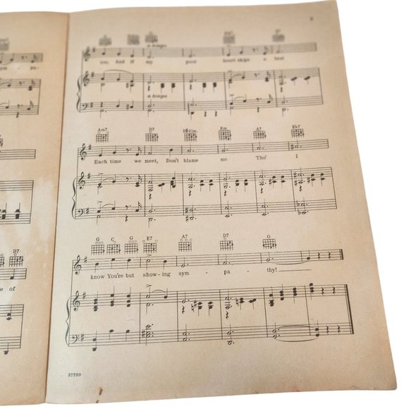 Sympathy From Movie Firefly Jeanette MacDonald/Allan Jones 1937 Sheet Music - Picture 11 of 13